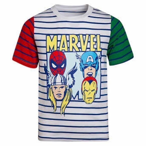MARVEL AVENGERS Kids 5-Piece Set: 3 Shirts, Shorts and Jogger - Sizes 6 yrs & 7 - Picture 2 of 13